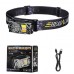 Ліхтар налобний YY-19B-3SMD+2COB(white+yellow+red), Motion Sensor, Li-Ion акумулятор, ЗУ Type-C, магніт, Box