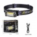 Ліхтар налобний YY-19С-5SMD+COB(white+yellow+red), Motion Sensor, Li-Ion акумулятор, ЗП Type-C, магніт, Box Ліхтар налобний YY-19С-5SMD+COB(white+yellow+red), Motion Sensor, Li-Ion акумулятор, ЗП Type-C, магніт, Box