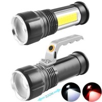 Ліхтар переносний Police S912-XPE+COB (White+Red), 2x18650, zoom, ЗП 220V/12V, Box