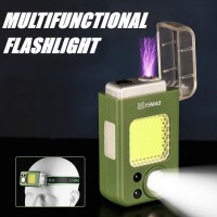Ліхтар налобний MULTIFUNCTIONAL YEMAO YM-T618-LED+COB, Motion Sensor, Li-Ion акум., запальничка, ЗП Type-C, Box