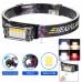 Ліхтар налобний YY-19С-5SMD+COB(white+yellow+red), Motion Sensor, Li-Ion акумулятор, ЗП Type-C, магніт, Box