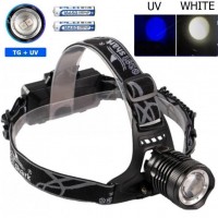 Ліхтар налобний PLD-8055-2PM10-2TG(WHITE+UV), 2x18650, ЗУ Type-C, zoom, Box Ліхтар налобний PLD-8055-2PM10-2TG(WHITE+UV), 2x18650, ЗУ Type-C, zoom, Box