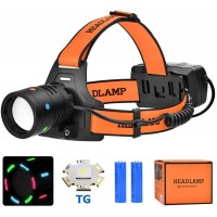 Ліхтар налобний NIGHT VISION FLUORESCENCE BL-T210-TG, 2x18650, 1 режим, ЗУ Type-C, zoom