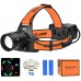 Ліхтар налобний NIGHT VISION FLUORESCENCE BL-T210-TG, 2x18650, 1 режим, ЗУ Type-C, zoom