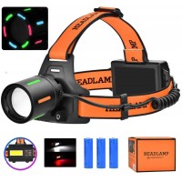 Ліхтар налобний NIGHT VISION FLUORESCENCE BL-T67-TG+COB(white+red), 3x18650, 1 режим, power bank, ЗУ Type-C, zoom