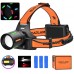 Ліхтар налобний NIGHT VISION FLUORESCENCE BL-T67-TG+COB(white+red), 3x18650, 1 режим, power bank, ЗУ Type-C, zoom