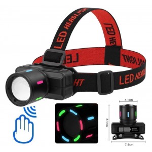 Ліхтар налобний NIGHT VISION FLUORESCENCE KX-1832-TG, Motion Sensor, Li-Ion акум, індикація заряду, ЗУ Type-C, zoom Ліхтар налобний NIGHT VISION FLUORESCENCE KX-1832-TG, Motion Sensor, Li-Ion акум, індикація заряду, ЗУ Type-C, zoom