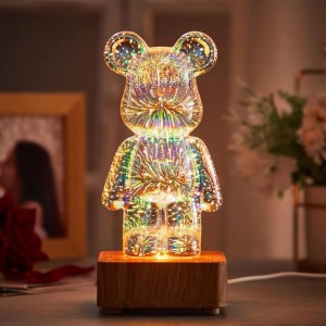Нічник 3D Bearbrick Ведмедик KX197 8 кольорів, RGB+Warm Light Нічник 3D Bearbrick Ведмедик KX197 8 кольорів, RGB+Warm Light