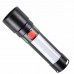 Ліхтар 611-TG+COB(White+Red), Li-Ion акумулятор, ЗУ Type-C, zoom