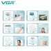 Епілятор VGR 6 в 1 V-733 BLUE, 12 насадок, IPX7, LED display