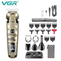 Набір для стриження VGR 6 в 1 V-095, 16 насадок, LED display