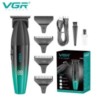Тример VGR V-906 GREEN, 3 насадки, керамічне лезо, TURBO режим 9000 RPM, LED display Тример VGR V-906 GREEN, 3 насадки, керамічне лезо, TURBO режим 9000 RPM, LED display