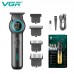 Тример VGR V-990 GREEN, 3 насадки, керамічне лезо, TURBO режим, регулювання потужності 7000-8000 RPM, LED light, LED display