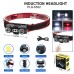 Ліхтар налобний 6532-3030+SMD(WHITE+RED), Motion Sensor, Li-Ion акумулятор, ЗУ Type-C, кліпса, магніт