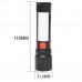 Ліхтар 611-TG+COB(White+Red), Li-Ion акумулятор, ЗУ Type-C, zoom