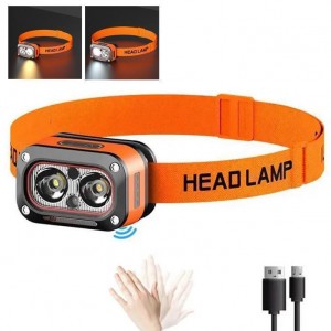 Ліхтар налобний G08-2XPG(white+yellow)+LED(red), Motion Sensor, Li-Ion акумулятор, ЗУ Type-C Ліхтар налобний G08-2XPG(white+yellow)+LED(red), Motion Sensor, Li-Ion акумулятор, ЗУ Type-C