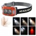 Ліхтар налобний WH-0218-XPG(White+Yellow)+SMD(Red), Motion Sensor, Li-Ion акумулятор, ЗП Type-C