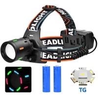 Ліхтар налобний NIGHT VISION FLUORESCENCE BL-T207-TG, 1 режим, 2x18650, ЗП Type-C, zoom Ліхтар налобний NIGHT VISION FLUORESCENCE BL-T207-TG, 1 режим, 2x18650, ЗП Type-C, zoom
