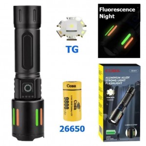 Ліхтар NIGHT VISION FLUORESCENCE CB-611-TG, індикація заряду, 1x26650/3xAAA, ЗУ Type-C, zoom, Box Ліхтар NIGHT VISION FLUORESCENCE CB-611-TG, індикація заряду, 1x26650/3xAAA, ЗУ Type-C, zoom, Box