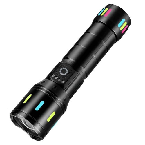 Ліхтар NIGHT VISION FLUORESCENCE CA171-D 1 РЕЖИМ  WHITE LASER LED PM10-TG, індикація заряду, 1x18650/3xAAA, ЗП Type-C, zoom, Box