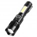 Ліхтар COB18-WHITE LASER LED PM10-TG+COB, 1x18650, power bank, магніт, ЗУ Type-C, zoom