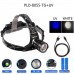 Ліхтар налобний PLD-8055-2PM10-2TG(WHITE+UV), 2x18650, ЗУ Type-C, zoom, Box
