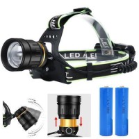 Ліхтар налобний PLD-A12-TG, 2x18650, zoom, ЗП microUSB, Box