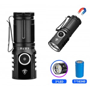 Ліхтар 536-3LED, 1х16340A, індикація заряду, ЗУ Type-C, магніт, Box Ліхтар 536-3LED, 1х16340A, індикація заряду, ЗУ Type-C, магніт, Box