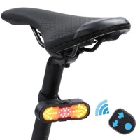 Велоліхтар CYGM-2229 STOP (red+yellow) з сигналом, Li-Ion акумулятор, повороти, ЗУ Type-C