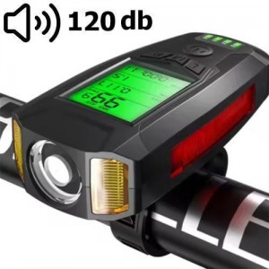 Велофара з комп'ютером, сигналом і сигналізацією AS0808-XPG+2LED(yellow)+2COB(red), виносна кнопка, Waterproof, аккум., ЗУ Велофара з комп'ютером, сигналом і сигналізацією AS0808-XPG+2LED(yellow)+2COB(red), виносна кнопка, Waterproof, аккум., ЗУ