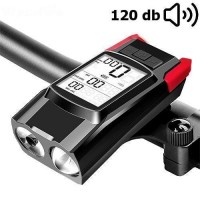 Велоліхтар з комп'ютером та сигналом BK-1920-2T6, виносна кнопка, Waterproof, Li-Ion акумулятор, ЗП microUSB