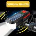 Велофара із сигналом LY-17-XPE, сон. батарея, виносна кнопка, Waterproof, Li-Ion акумулятор, ЗУ microUSB