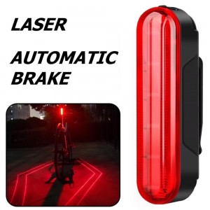 Велоліхтар LEADBIKE LD80-6LED з лазерною розміткою, waterproof, Li-Ion акумулятор, ЗП Type-C