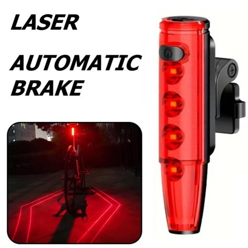 Велоліхтар LEADBIKE LD77-LS-4LED з лазерною розміткою, waterproof, Li-Ion акумулятор, ЗП Type-C