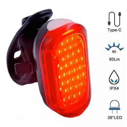 Велоліхтар MY-2106-38LED, waterproof, Li-Ion  акумулятор, ЗП Type-C