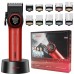 Акумуляторна машинка для стриження (clipper) VGR V-001 RED, 10 насадок, 9000 RPM, 4600 mAh, LED light, LED display