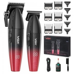Комплект VGR 2 в 1 V-640 S2 RED акумуляторна машинка для стриження (clipper) та триммер Комплект VGR 2 в 1 V-640 S2 RED акумуляторна машинка для стриження (clipper) та триммер