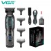 Тример VGR V-254 GREEN, 4 насадки, 7000 RPM, 2000 mAh, LED display