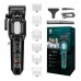 Акумуляторна машинка для стрижки (clipper) VGR V-600 BLACK, 6 насадок, регулятор висоти, LED display, 7000 RPM