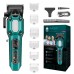 Акумуляторна машинка для стрижки (clipper) VGR V-600 GREEN, 6 насадок, регулятор висоти, LED display, 7000 RPM
