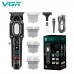 Тример VGR V-900 BLACK, 4 насадки, LED display, 7000 RPM
