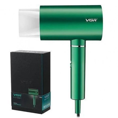 Фен професійний VGR V-431 GREEN, 2 рівні обдування, 2 рівні температури, насадка-концентратор