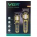 Комплект VGR 2 в 1 V-600&900 GOLD, акумуляторна машинка для стрижки (clipper) і тример, 10 насадок, LED display, 7000 RPM Комплект VGR 2 в 1 V-600&900 GOLD, акумуляторна машинка для стрижки (clipper) і тример, 10 насадок, LED display, 7000 RPM