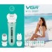 Епілятор VGR 5 в 1 V-751 GREEN, 5 насадок, IPX6