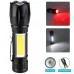 Ліхтар W601-XPE(red)+COB(white), Li-Ion акумулятор, ЗУ microUSB, zoom, Box