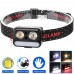 Ліхтар налобний 2069-XPG(White)+XPG(Yellow)+5SMD(Red), Motion Sensor, Li-Ion акумулятор, ЗП Type-C