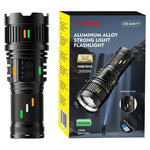 Ліхтар NIGHT VISION FLUORESCENCE CB-G401Y-30W, power bank, індикація заряду, 4x18650, ЗУ Type-C, zoom, Box