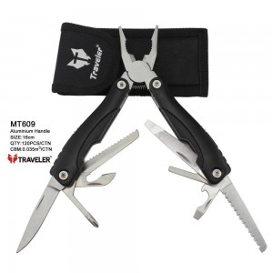 Мультиінструмент (Мультитул) Traveler MT-609 Black/Blue/Red/Yellow 9 в 1 16см