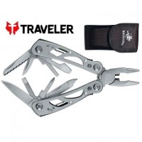 Багатофункціональний ніж (Мультитул) Traveler MT-982 10 в 1 у чохлі 10,5 см