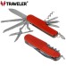 Кишеньковий ніж складаний Traveler 15 в 1 K-5011-ALL Black/Blue/Red